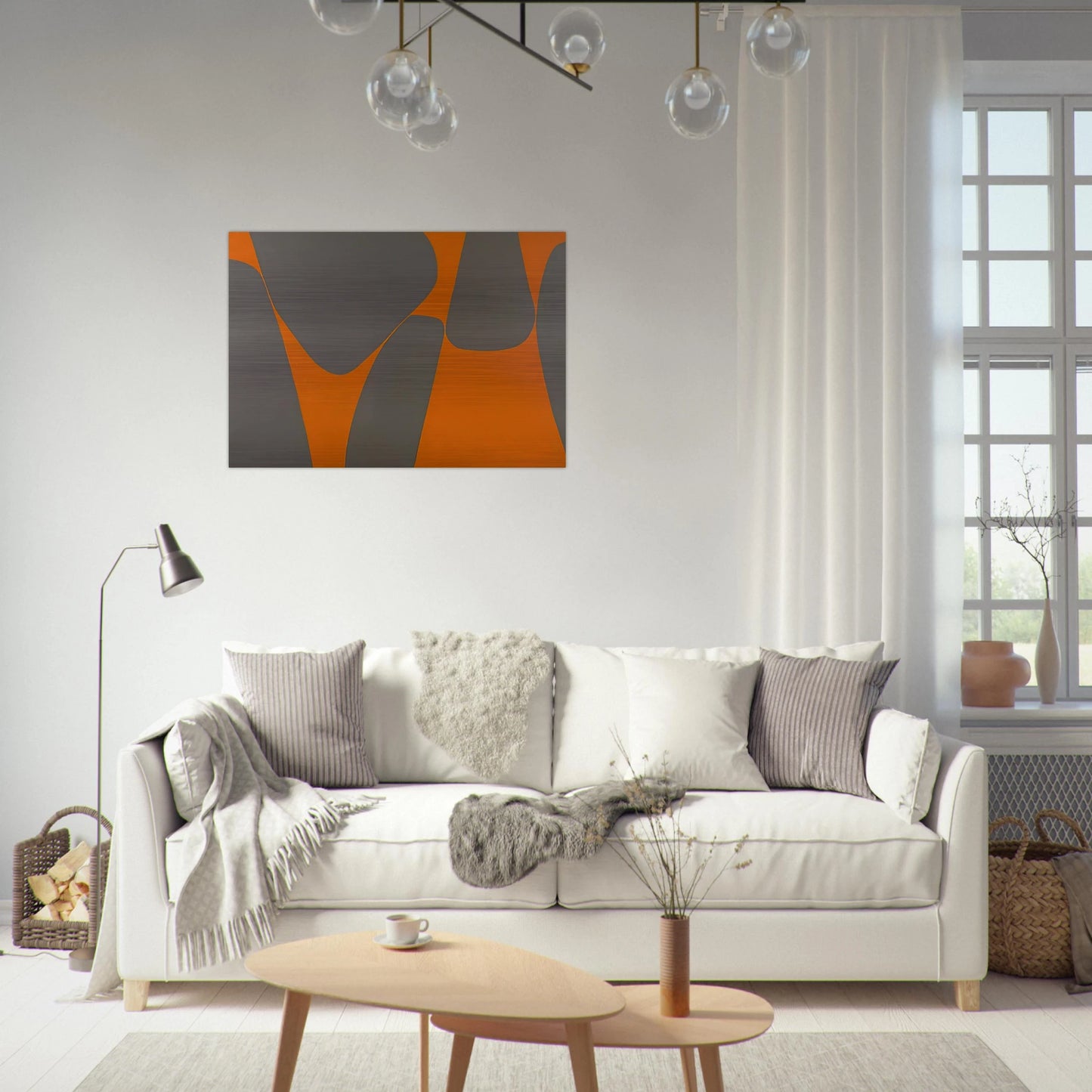 Magical Space Forms - 1962 - Lorser Feitelson Brushed Aluminum Print - 70x100 cm / 28x40 inches | Lorser Feitelson Aluminum Print | Lorser Feitelson Prints