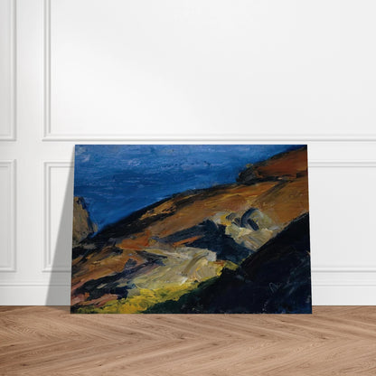 Rocks and Shore - Edward Hopper Brushed Aluminum Print - 70x100 cm / 28x40 inches | Edward Hopper Aluminum Print | Edward Hopper Prints
