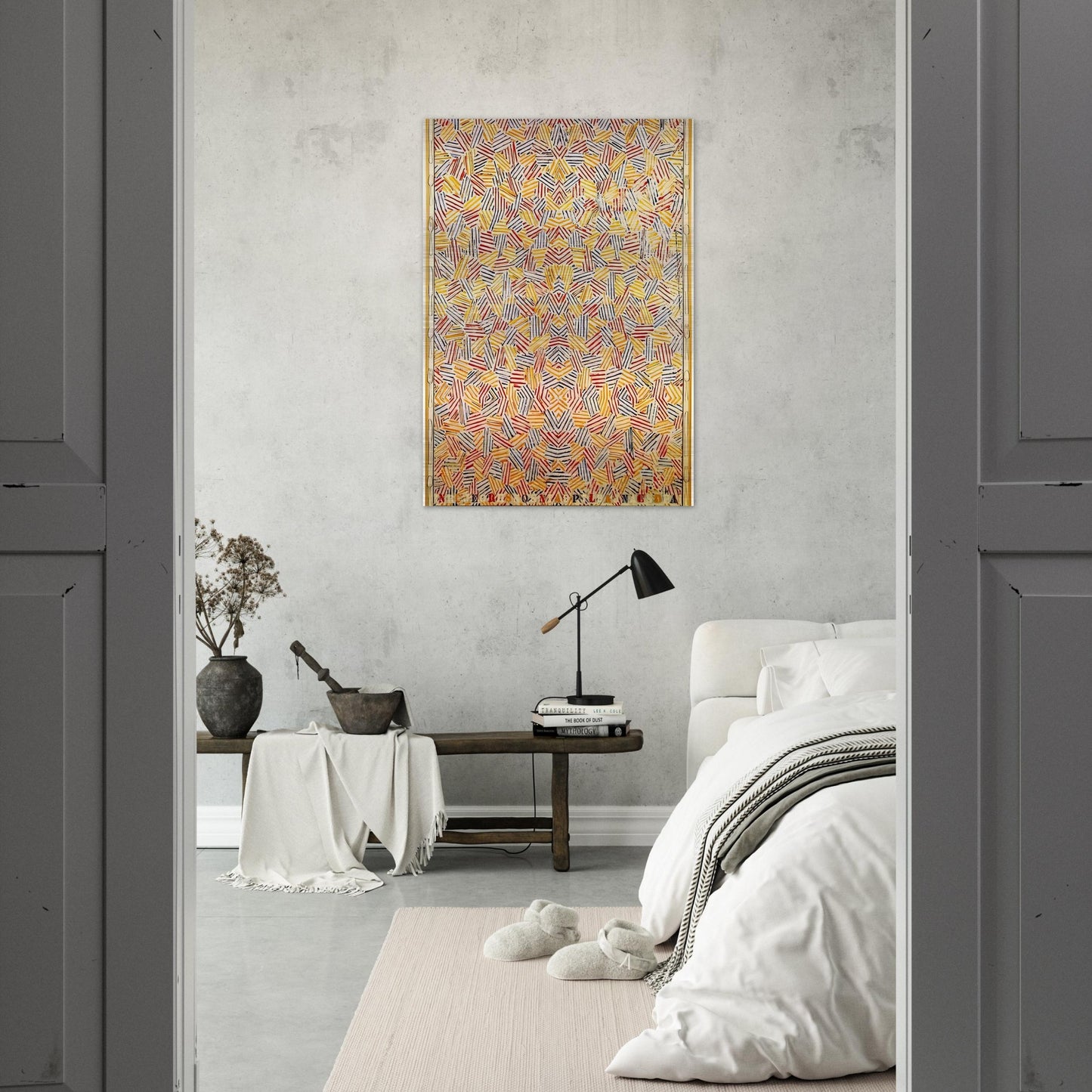 DANCERS ON A PLANE - Jasper Johns Brushed Aluminum Print - 70x100 cm / 28x40 inches | Jasper Johns Aluminum Print | Jasper Johns Prints