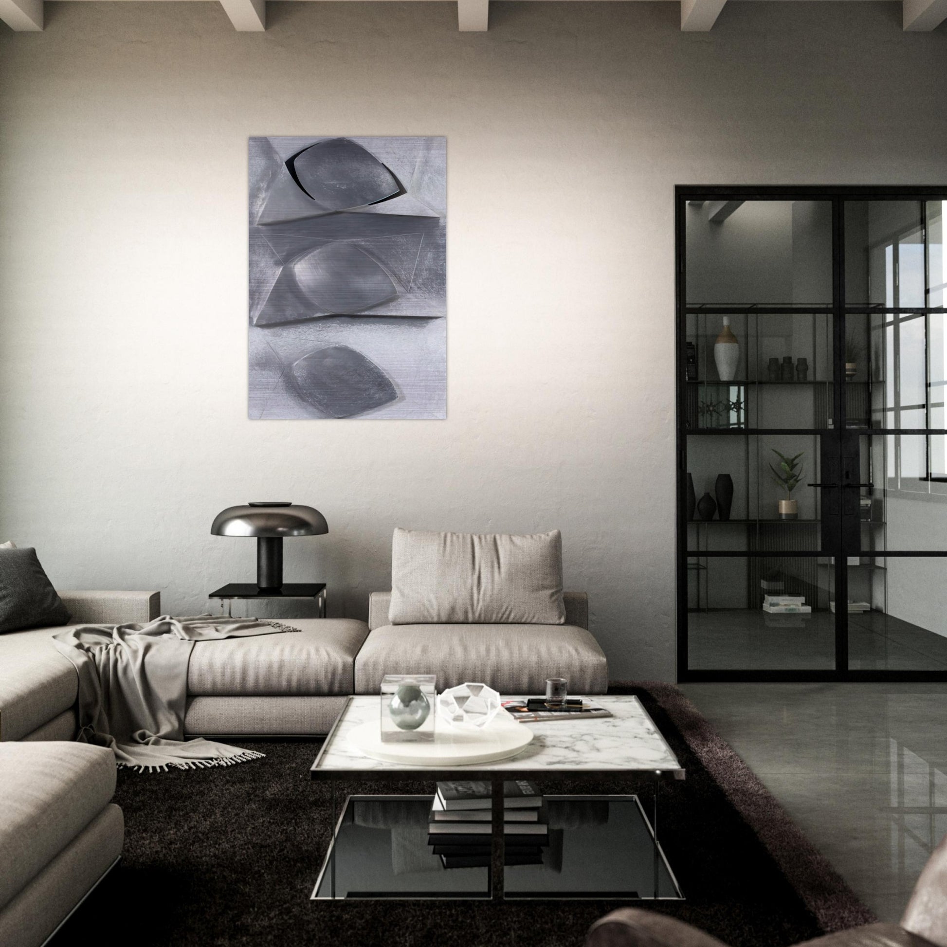 Composition-Relief - Concretism - Gyula Kosice Brushed Aluminum Print - 70x100 cm / 28x40 inches | Gyula Kosice Aluminum Print | Gyula Kosice Prints