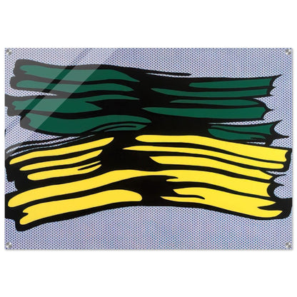 YELLOW AND GREEN BRUSHSTROKES 1966 0 - Roy Lichtenstein Acrylic Print - 70x100 cm / 28x40″ inches