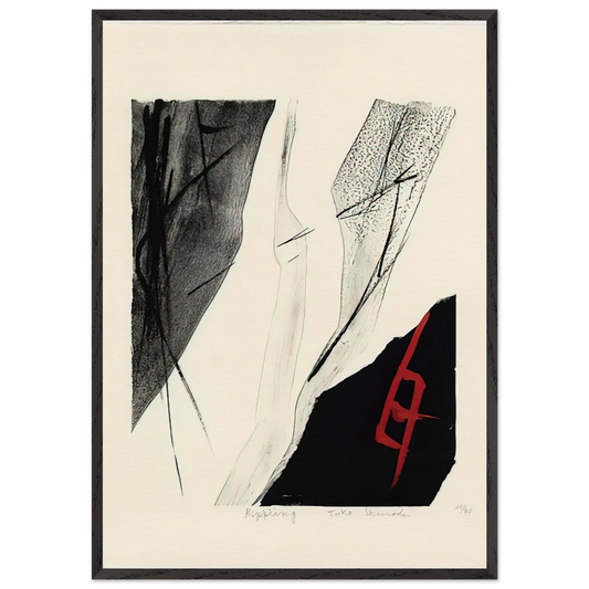 Rippling - 1983 - Toko Shinoda 70x100 cm / 28x40 inches Framed Art Print – Black Wooden Frame