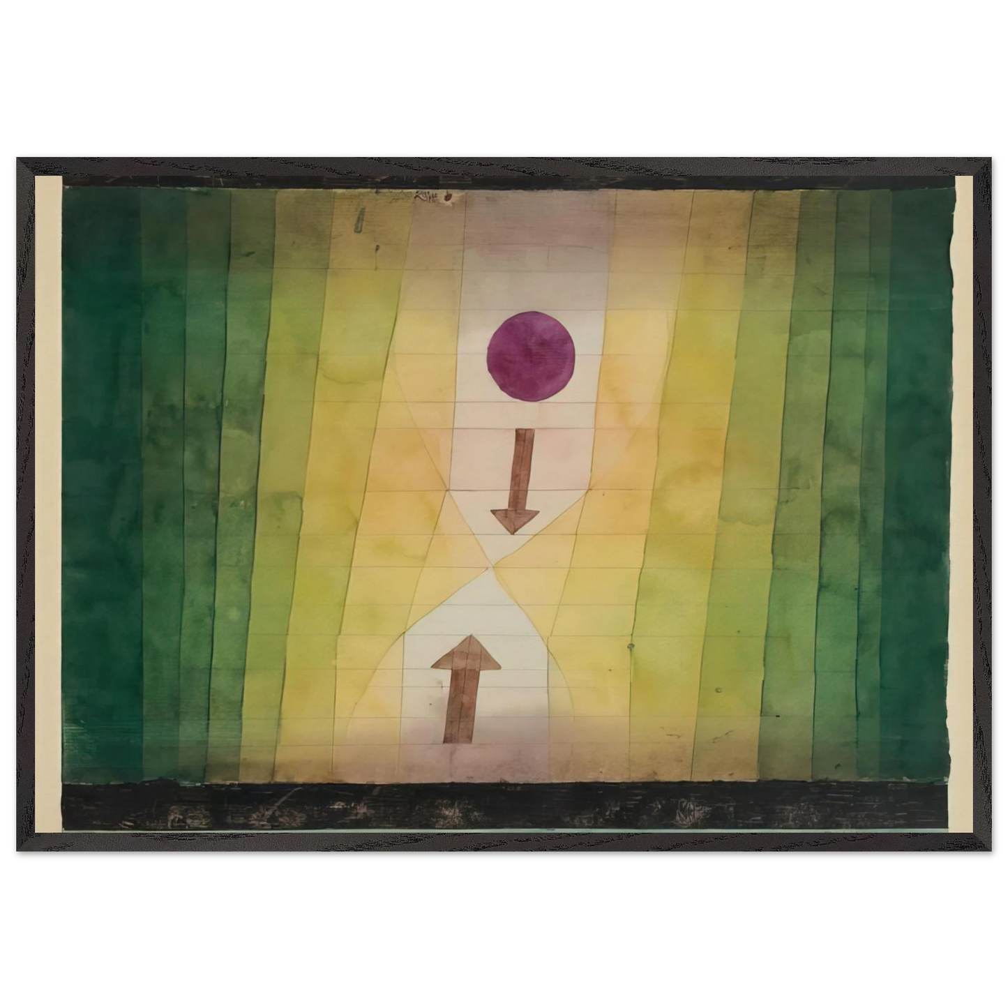 BEFORE THE BLITZ 1923 - Paul Klee 70x100 cm / 28x40 inches Framed Art Print – Black Wooden Frame