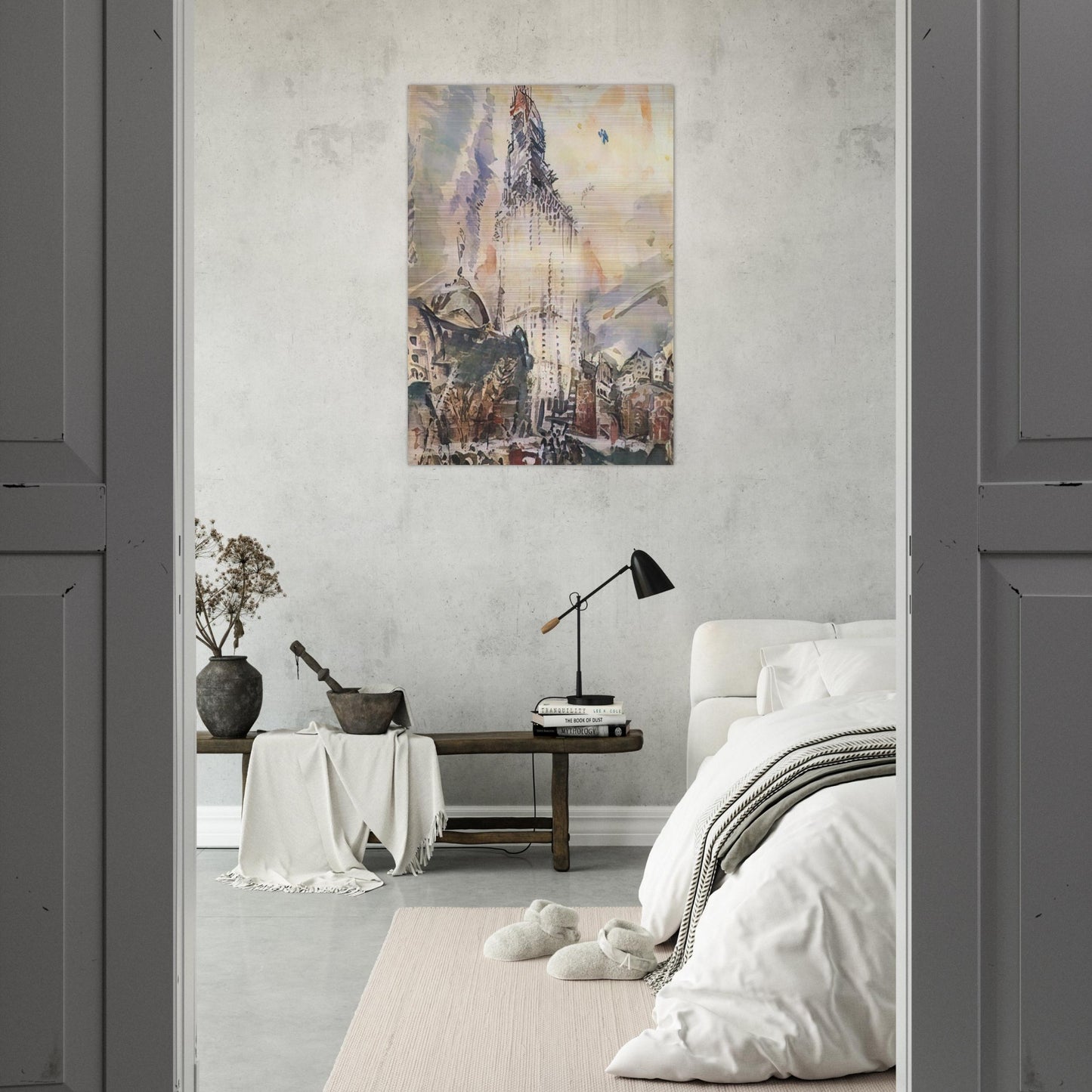 Woolworth Building No. 28 - 1912 - John Marin Brushed Aluminum Print - 70x100 cm / 28x40 inches | John Marin Aluminum Print | John Marin Prints