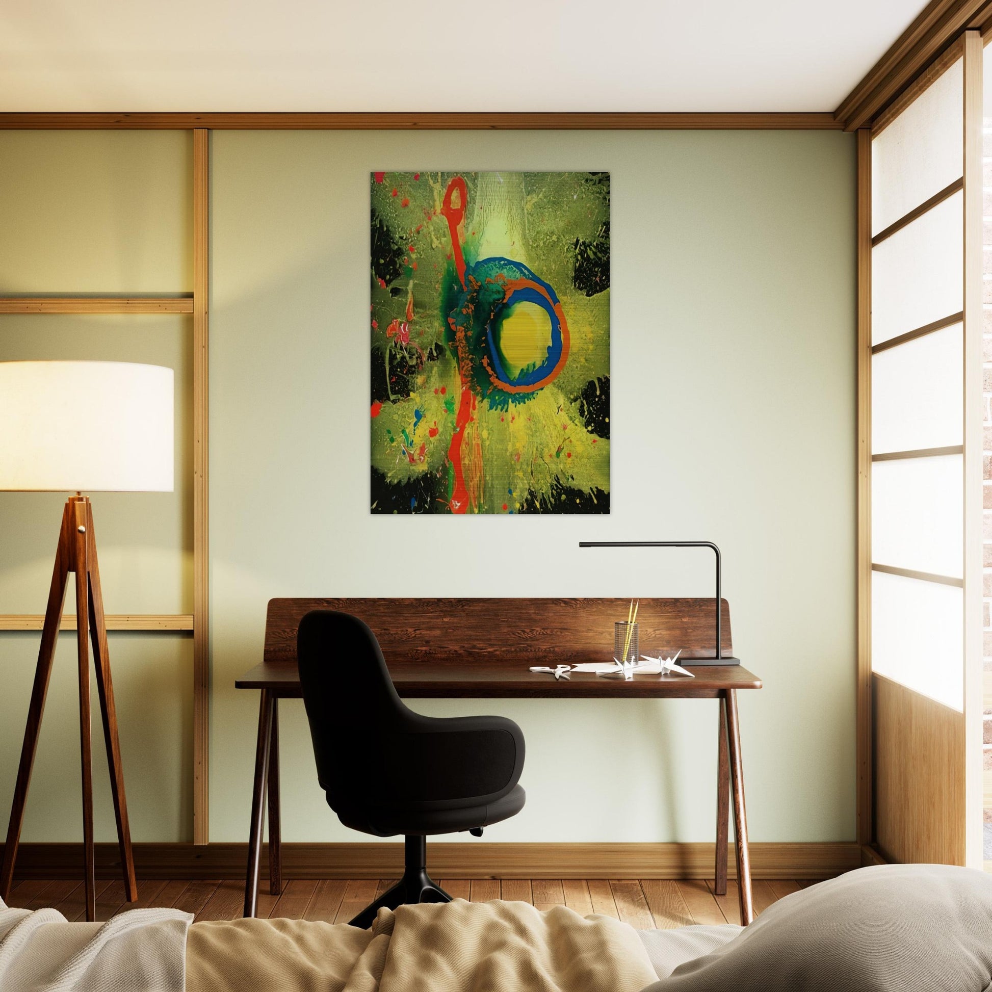 Survivor Man 17.08.08 - 2008 - John Hoyland Brushed Aluminum Print - 70x100 cm / 28x40 inches | John Hoyland Aluminum Print | John Hoyland Prints