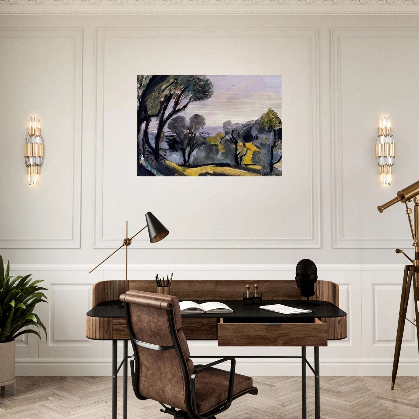 LANDSCAPE WITH OLIVE TREES 1918 - Henri Matisse Brushed Aluminum Print - 70x100 cm / 28x40 inches | Henri Matisse Aluminum Print | Henri Matisse Prints