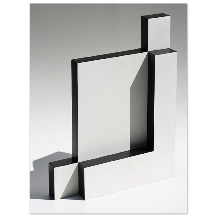 Lygia Pape - White and Black Sculpture - 1965  75x100 cm / 30x40inches Fine Art Poster