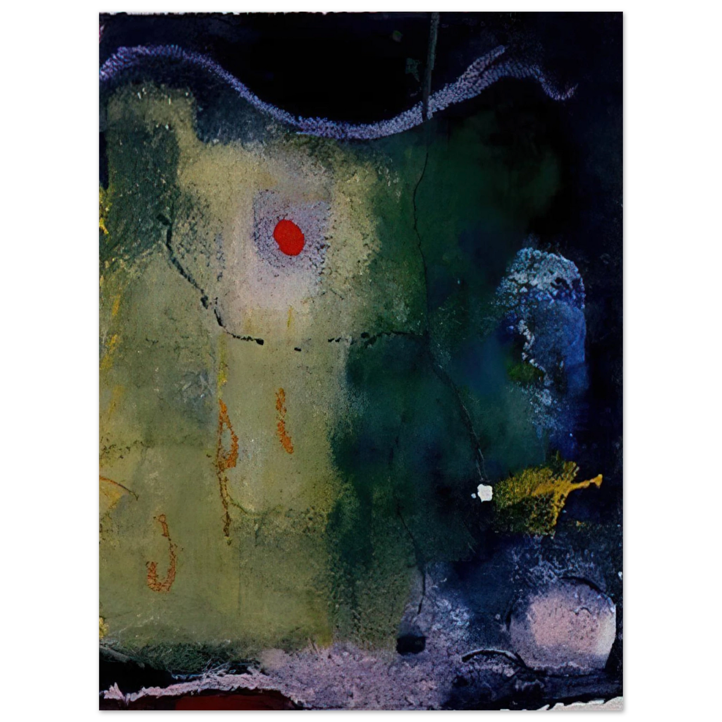 Helen Frankenthaler - The Other Side of the Moon - 1995 Wall art - 60x80 cm / 24x32 inches - Premium Wooden Framed Poster With Fine Art Paper-canvas - Wood frame