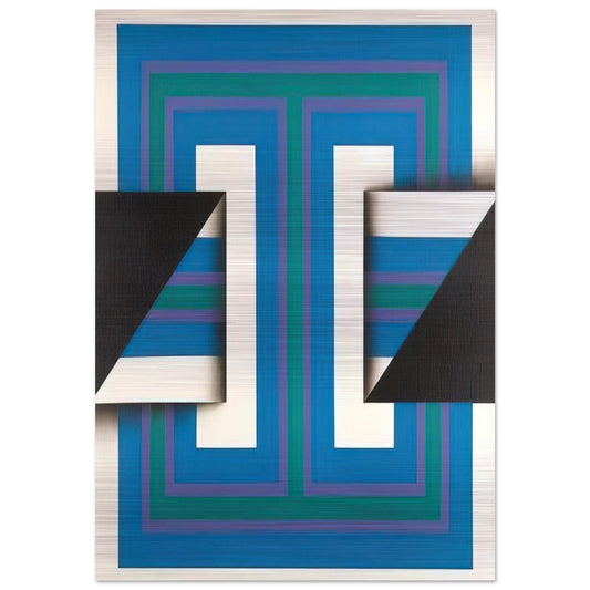Palindrome 10 - 1967 - Omar Rayo Brushed Aluminum Print - 70x100 cm / 28x40 inches | Omar Rayo Aluminum Print | Omar Rayo Prints