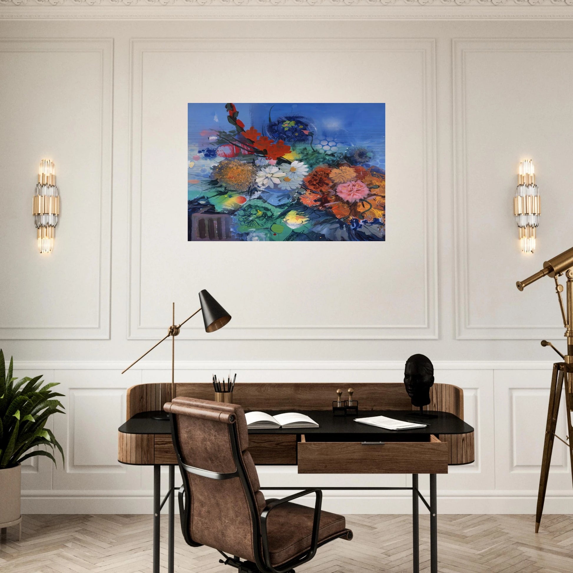 Flowers No. 2 - 1974 - Gebre Kristos Desta Brushed Aluminum Print - 70x100 cm / 28x40 inches | Gebre Kristos Desta Aluminum Print | Gebre Kristos Desta Prints