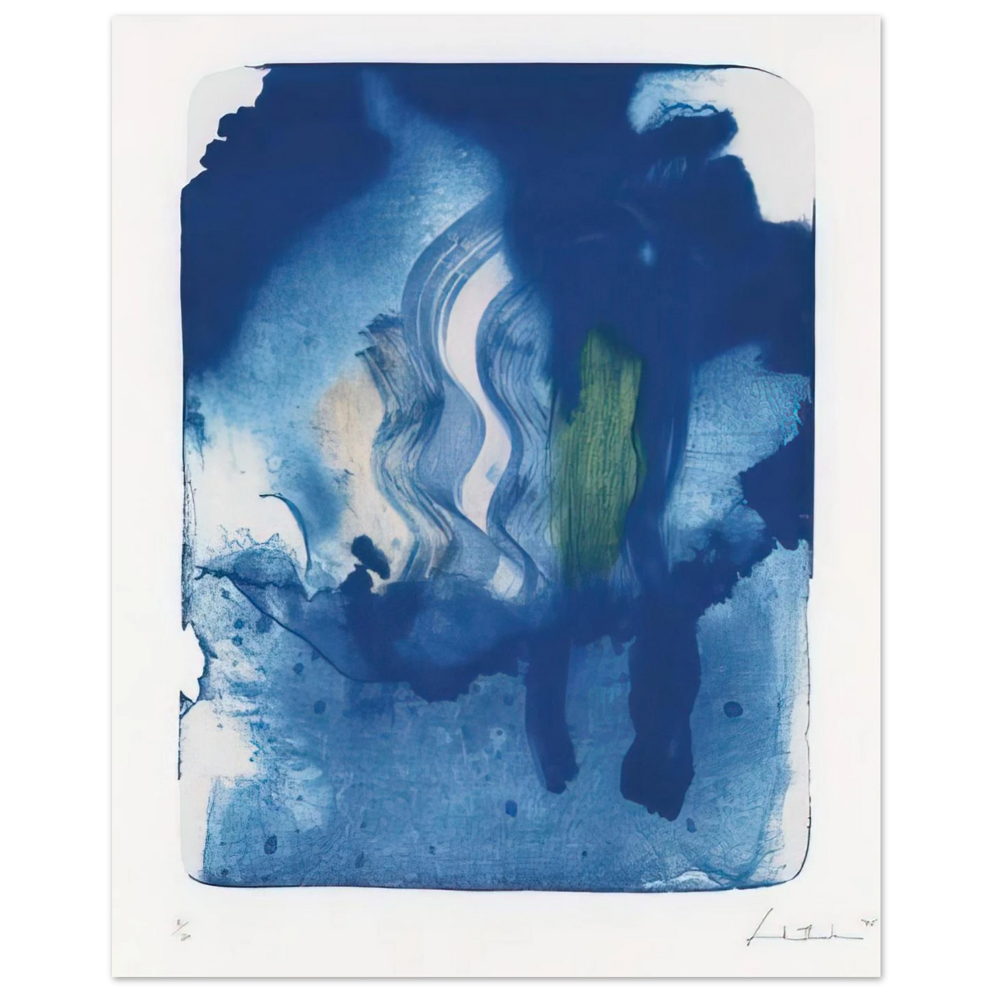 Helen Frankenthaler - Reflections V - 1995 Wall art - 60x80 cm / 24x32 inches - Fine Art Poster-canvas - -