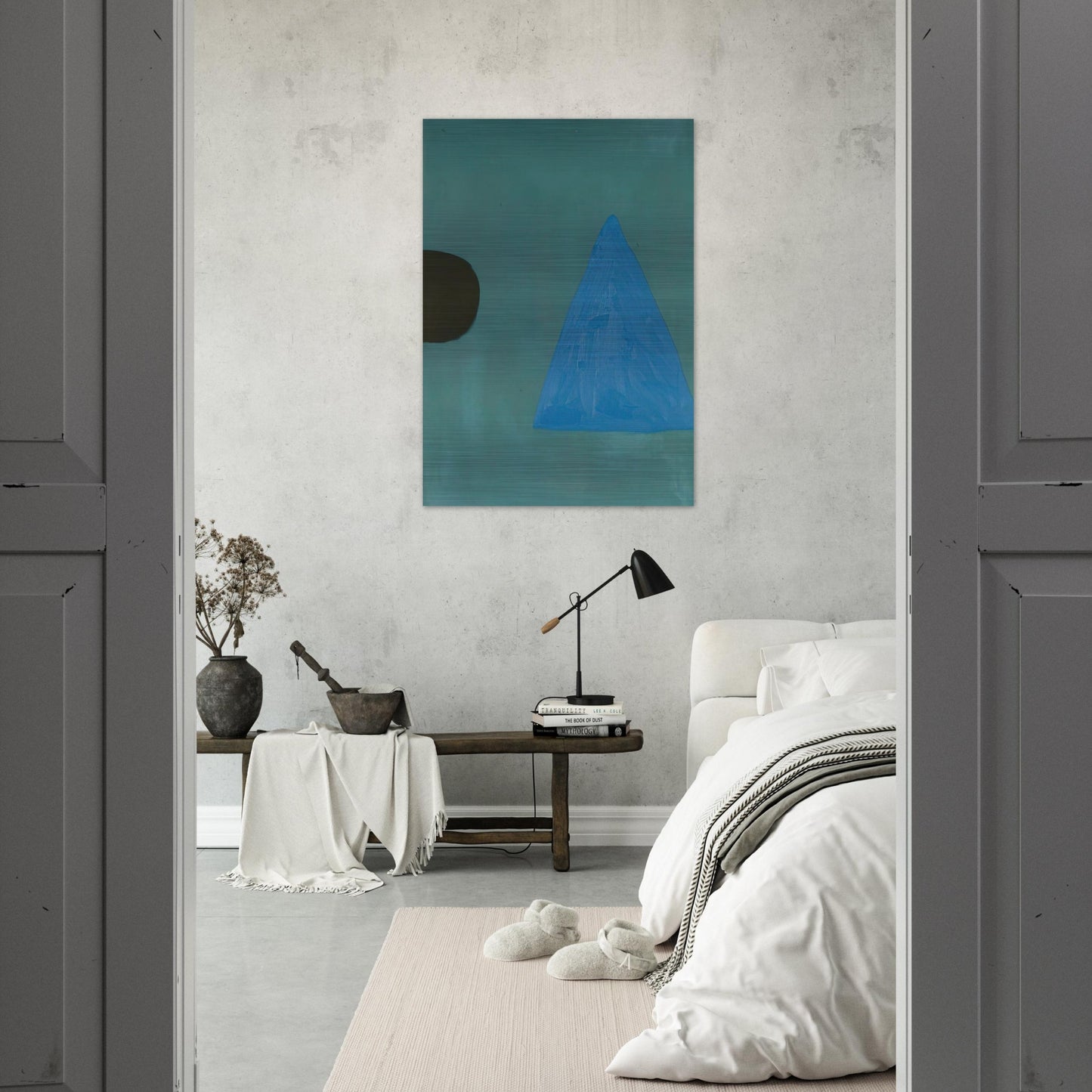 Blue on Blue - 1967 - William Scott Brushed Aluminum Print - 70x100 cm / 28x40 inches | William Scott Aluminum Print | William Scott Prints