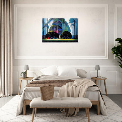 Green Forest - Eyvind Earle Acrylic Print - 70x100 cm / 28x40″ inches