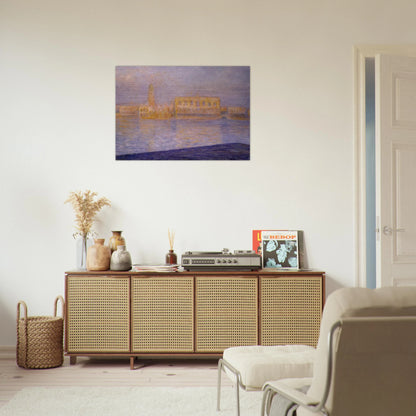 The Doges' Palace Seen from San Giorgio Maggiore 2 - claude monet Brushed Aluminum Print - 70x100 cm / 28x40 inches | claude monet Aluminum Print | claude monet Prints