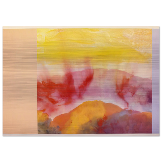 Mountain Morning - 1993 - Ronnie Landfield Brushed Aluminum Print - 70x100 cm / 28x40 inches | Ronnie Landfield Aluminum Print | Ronnie Landfield Prints