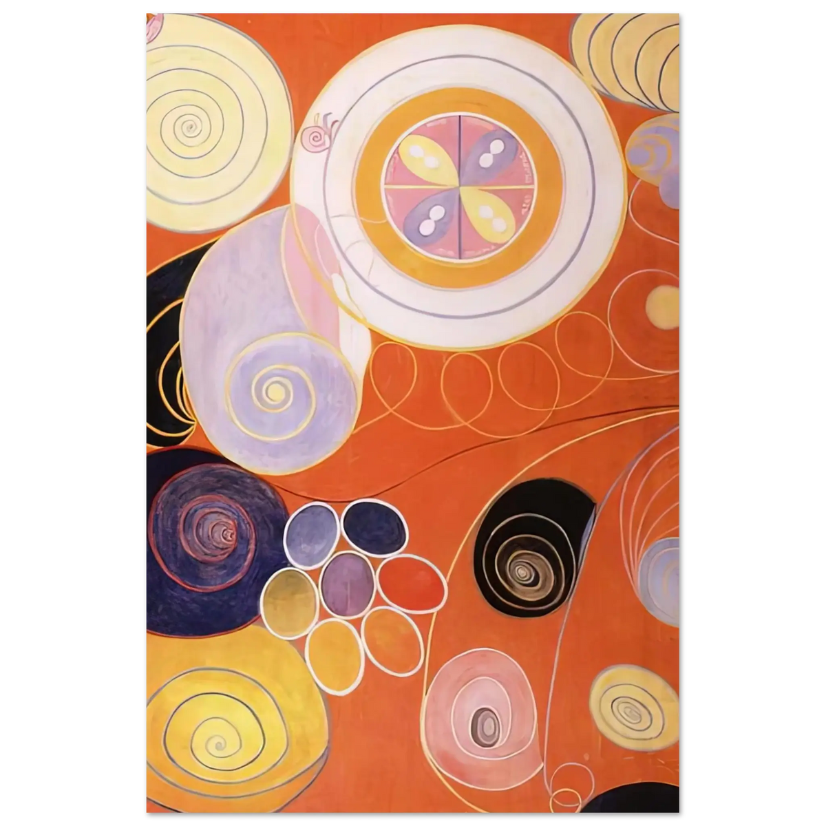 Hilma af Klint - THEY TENS MAINSTAY IV 1907 Wall art - 30x45 cm / 12x18 inches - Premium Wooden Framed Poster With Fine Art Paper - Black frame
