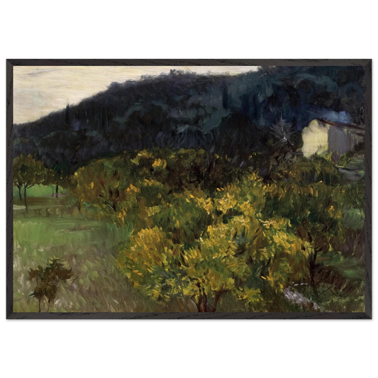 Landscape near Grasse - John Singer Sargent 70x100 cm / 28x40 inches Framed Art Print – Black Wooden Frame