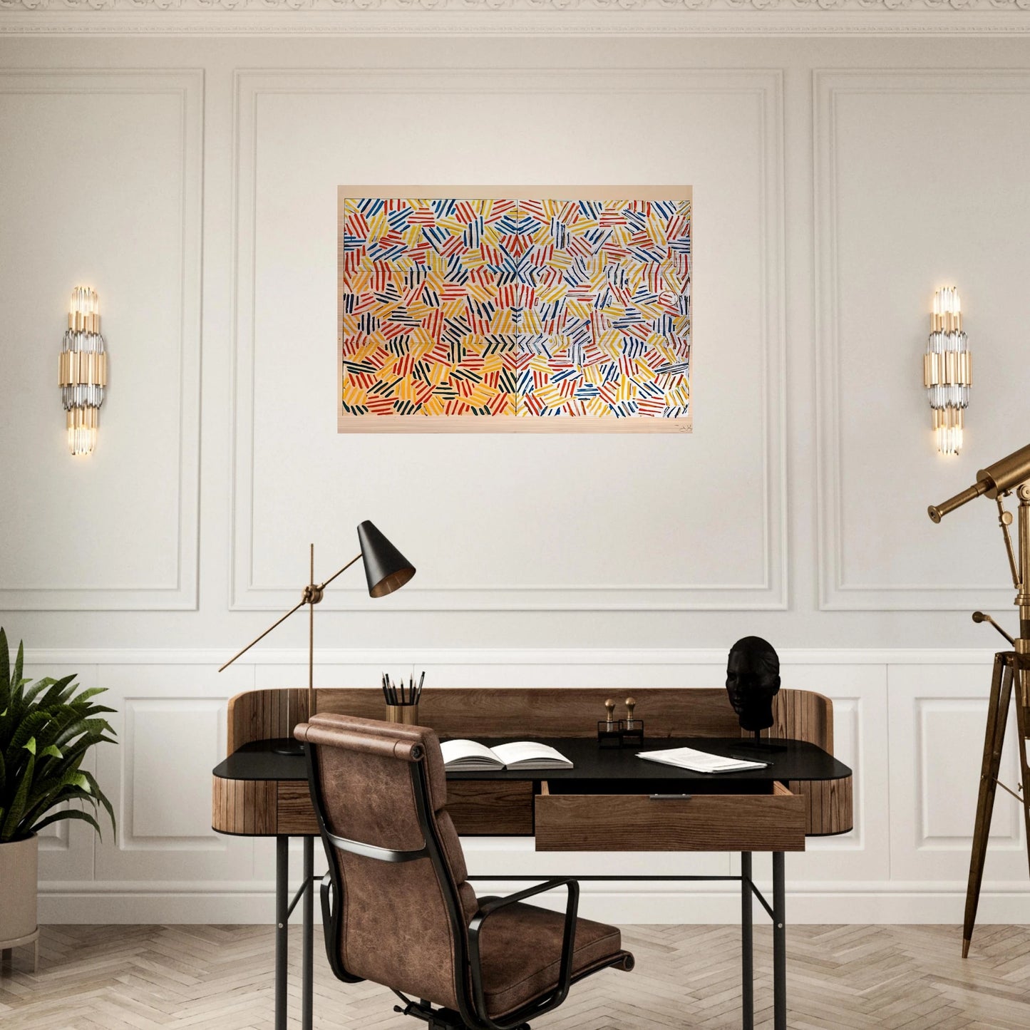 CORPSE AND MIRROR 1969 0 - Jasper Johns Brushed Aluminum Print - 70x100 cm / 28x40 inches | Jasper Johns Aluminum Print | Jasper Johns Prints