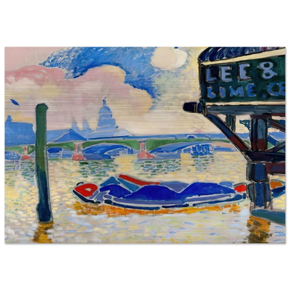 BARGES ON THE THAMES 1906 0 - Andre Derain Brushed Aluminum Print - 70x100 cm / 28x40 inches | Andre Derain Aluminum Print | Andre Derain Prints