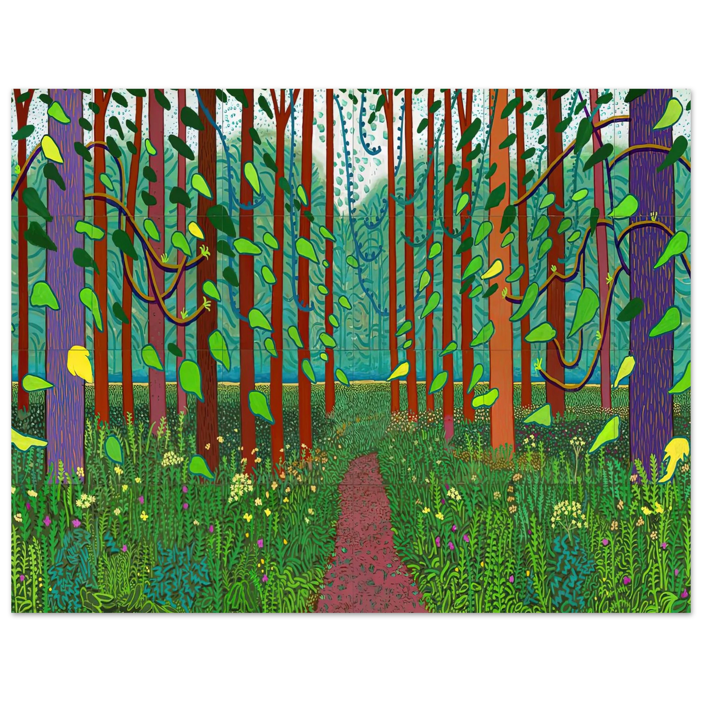 David Hockney - David Hockney Wall art - 30x40 cm / 12x16 inches - Premium Wooden Framed Poster With Fine Art Paper-canvas - Wood frame