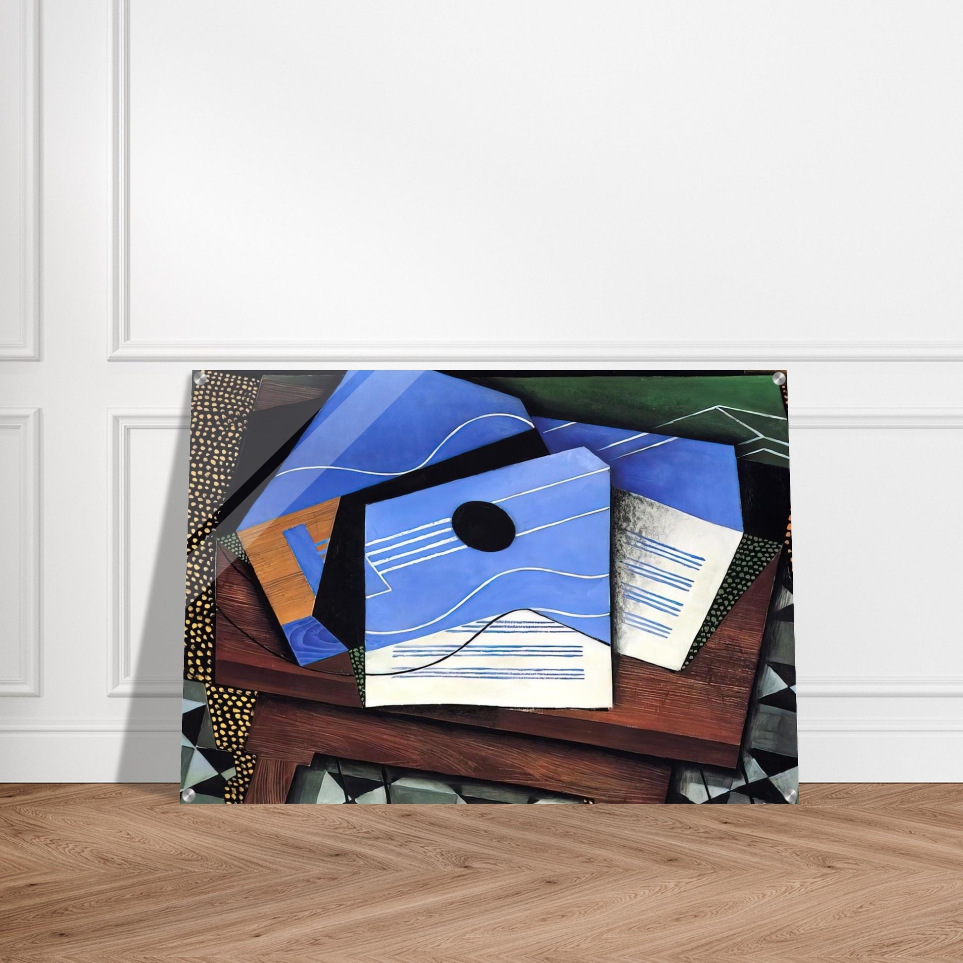 GUITAR ON A TABLE 1915 - Juan Gris Acrylic Print - 70x100 cm / 28x40″ inches