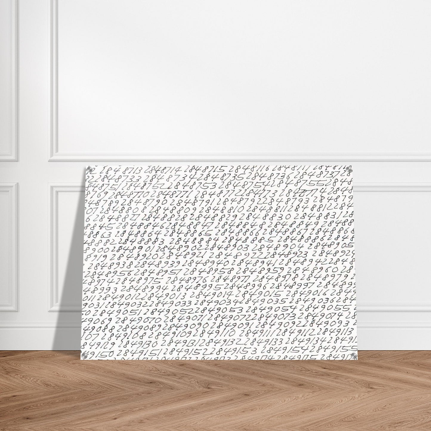 19651 - ∞, Detail - Conceptual Art - Roman Opalka Acrylic Print - 70x100 cm / 28x40″ inches