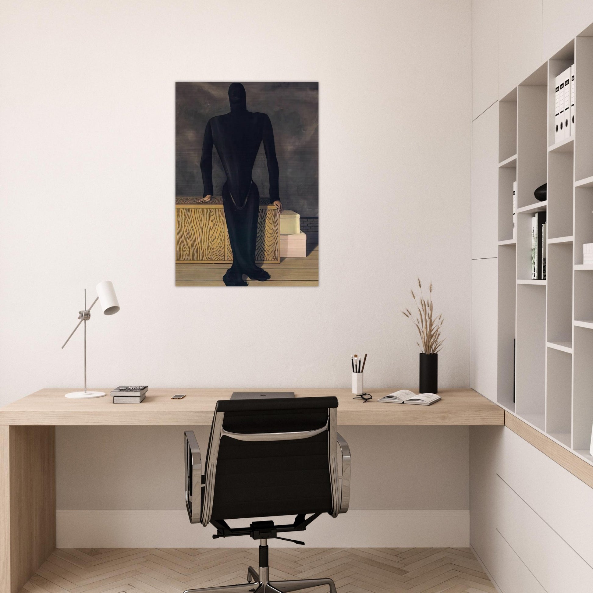 THE FEMALE THIEF 1927 - Rene Magritte Brushed Aluminum Print - 70x100 cm / 28x40 inches | Rene Magritte Aluminum Print | Rene Magritte Prints