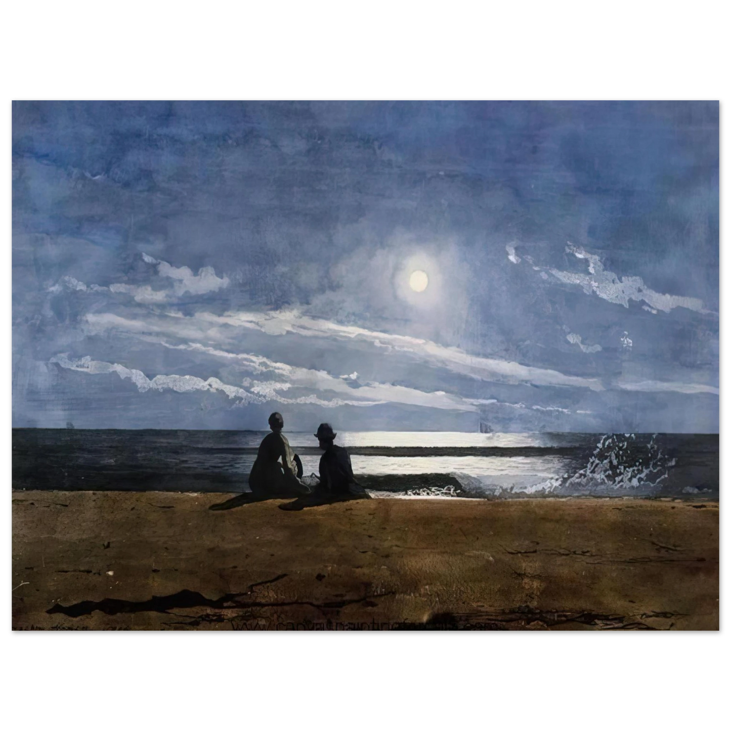 Winslow Homer - MOONLIGHT  75x100 cm / 30x40inches Fine Art Poster