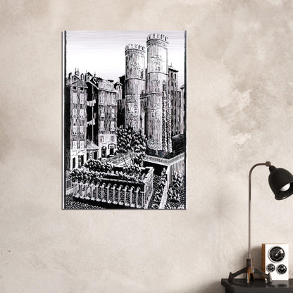ESCHER (25) - MC Escher Brushed Aluminum Print - 70x100 cm / 28x40 inches | MC Escher Aluminum Print | MC Escher Prints | Maurits Cornelis Escher Prints