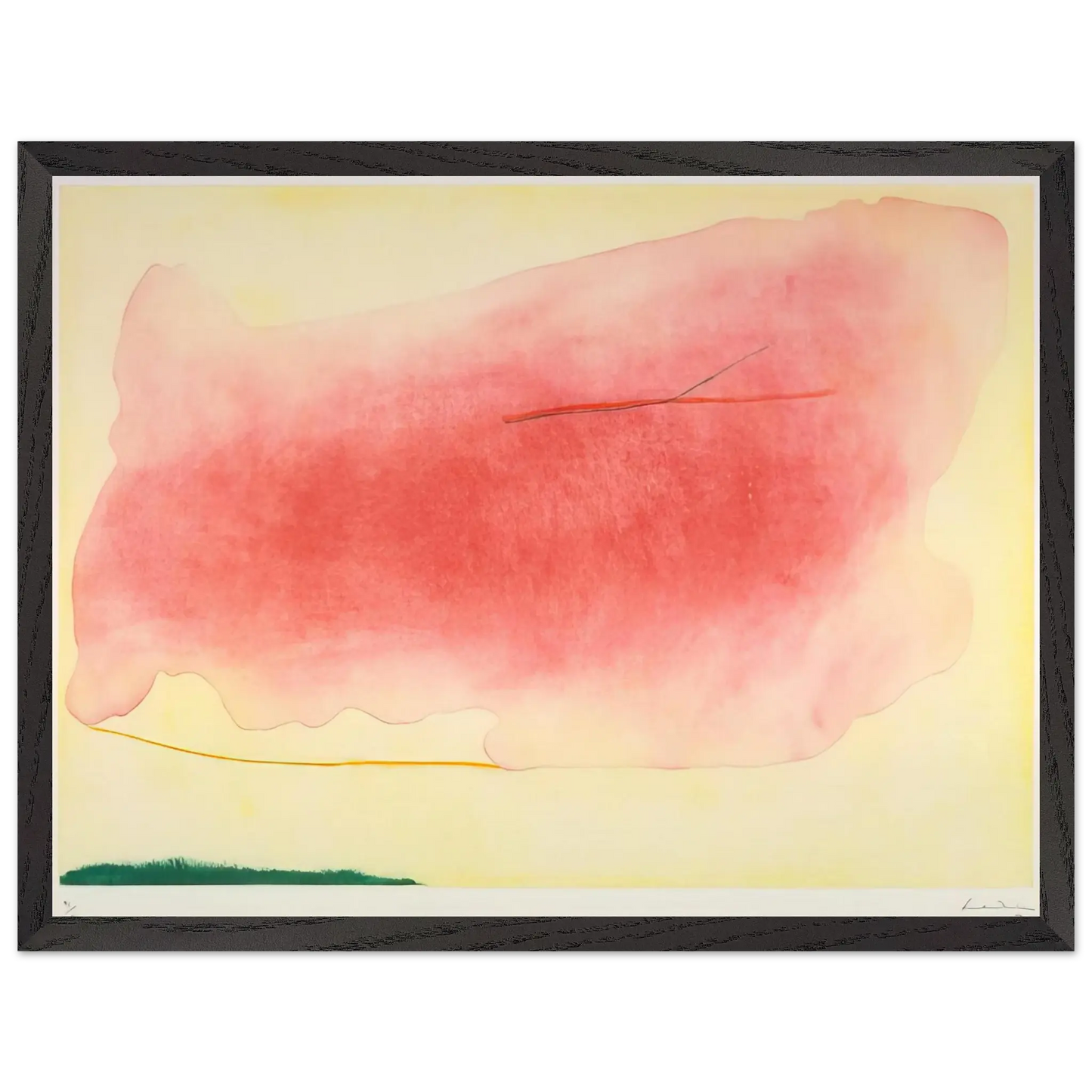 Helen Frankenthaler - Nepenthe - 1972 Wall art - 27x35 cm / 11x14 Inches - Premium Wooden Framed Poster With Fine Art Paper - White frame