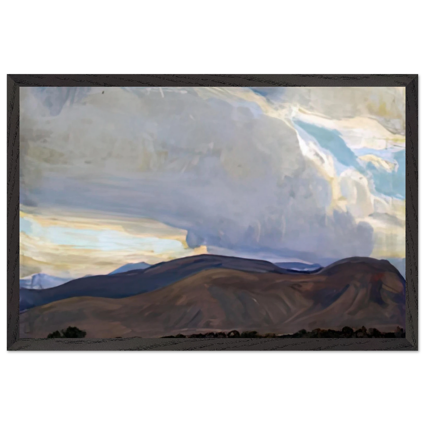 Maynard Dixon - STORM FROM THE SIERRA 1937 Wall art - 45x60 cm / 18x24 inches - Premium Wooden Framed Poster With Fine Art Paper-canvas - Wood frame