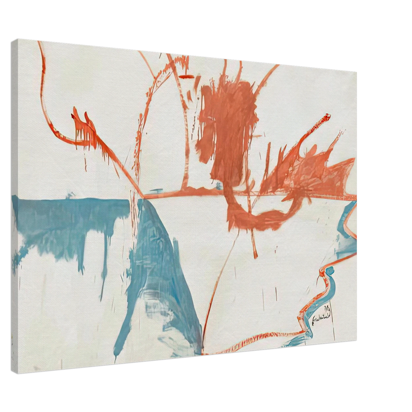 Helen Frankenthaler - French Horizon, 1958- Wall Art - 21x29.7 cm / 8x12" - Premium Wooden Framed Poster With Fine Art Paper-canvas - Wood frame