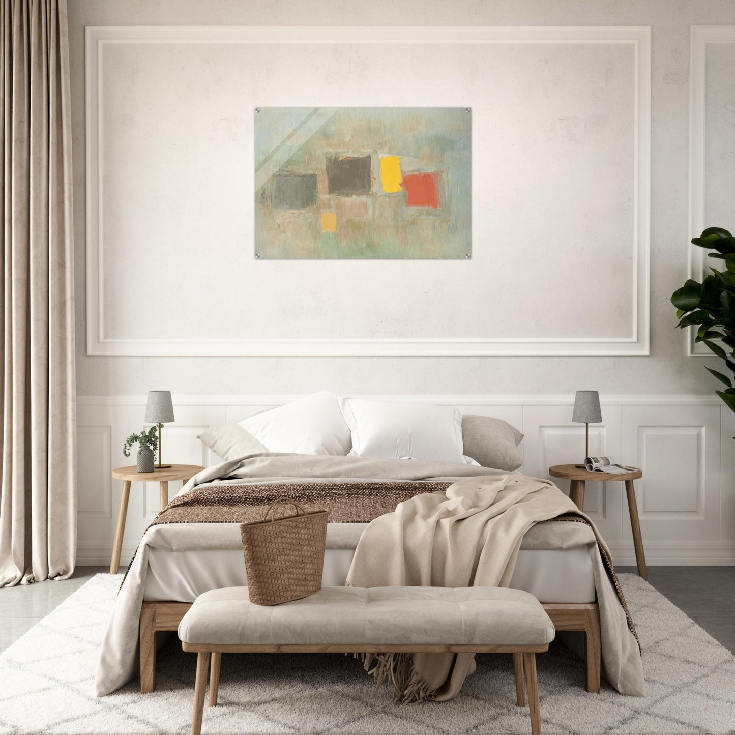 NUMBER 6 1956 - Esteban Vicente Acrylic Print - 70x100 cm / 28x40″ inches