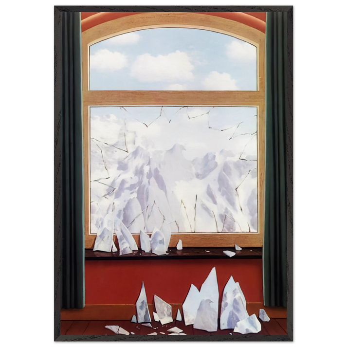 THE DOMAIN OF ARNHEIM 1949 - Rene Magritte 70x100 cm / 28x40 inches Framed Art Print – Black Wooden Frame