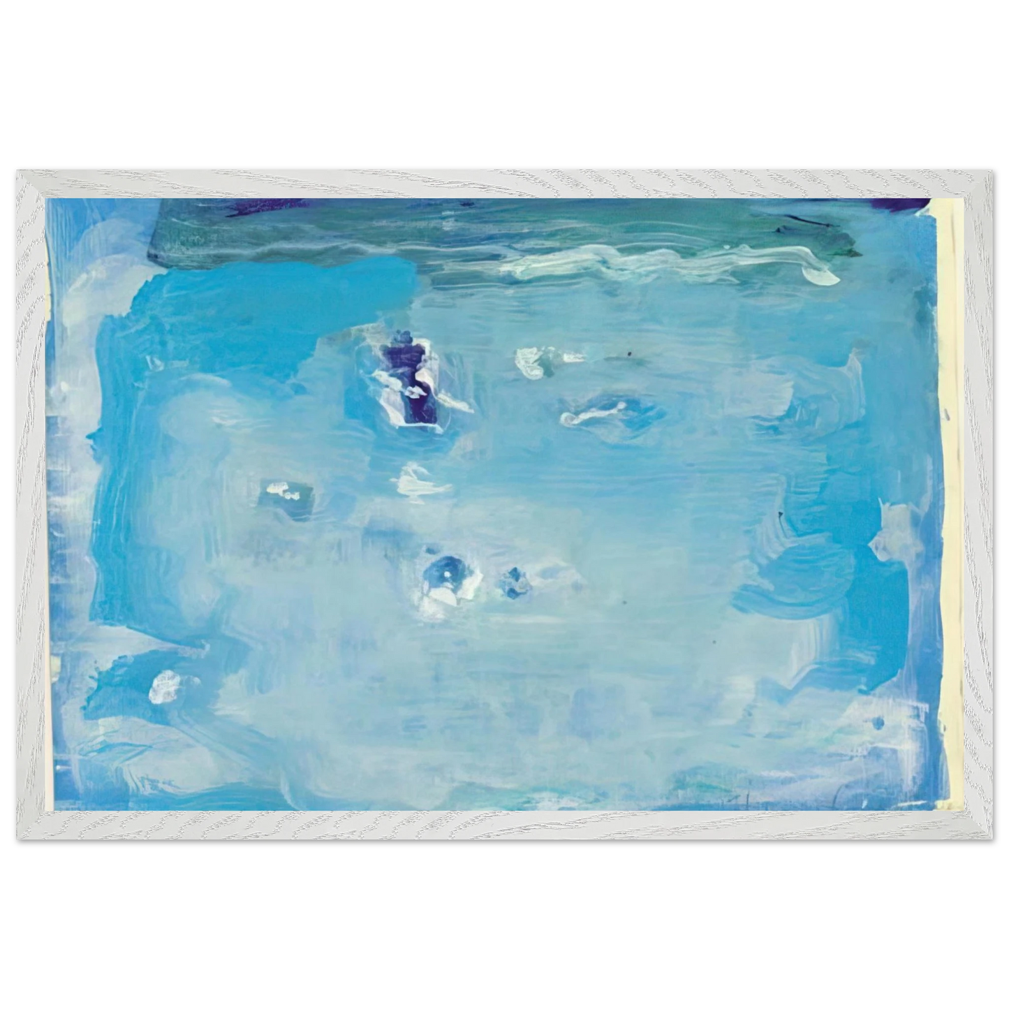 Helen Frankenthaler - Untitled - Color Field Painting, Lyrical Abstraction Wall art - 60x80 cm / 24x32 inches - Premium Wooden Framed Poster With Fine Art Paper-canvas - White frame