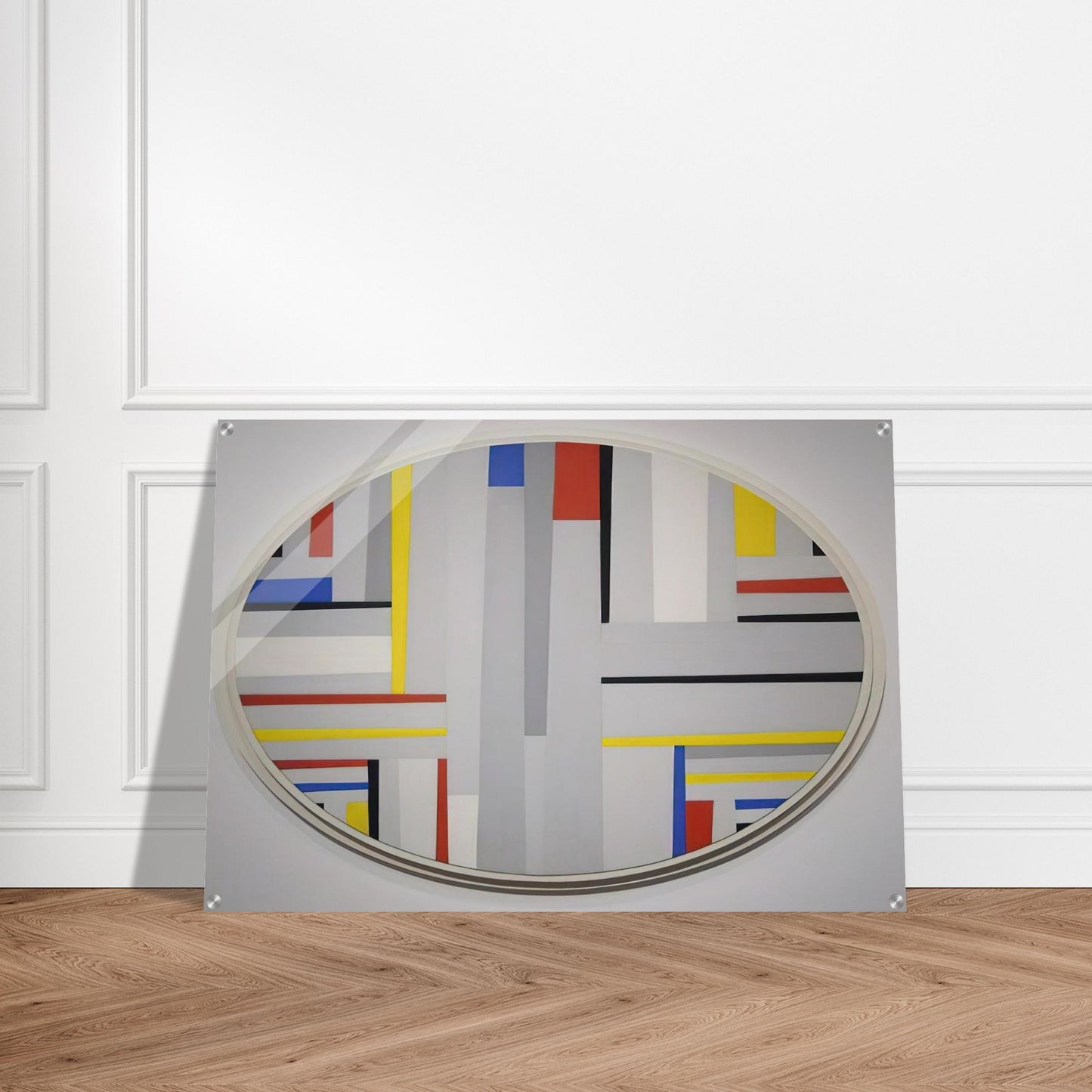 Relational Painting, Tondo - Neoplasticism - Fritz Glarner Acrylic Print - 70x100 cm / 28x40″ inches | Fritz Glarner Wall Art | Fritz Glarner Prints