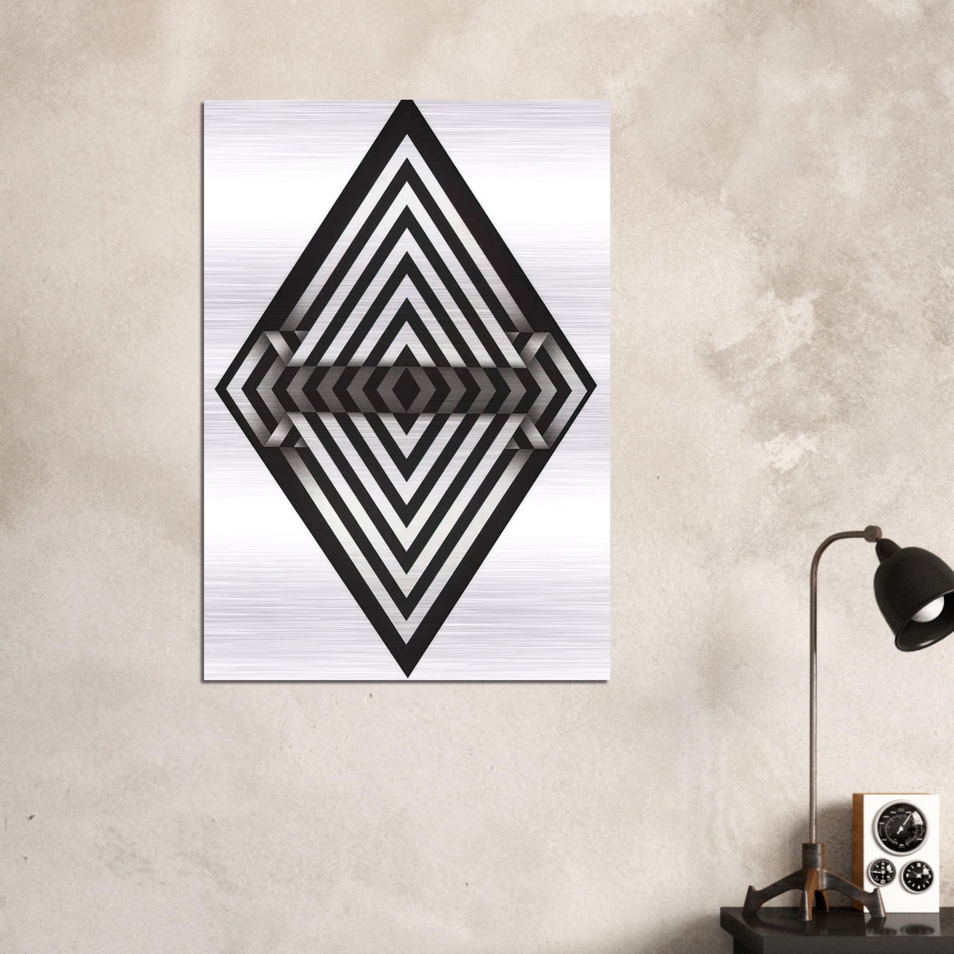 Panche I - 1970 - Omar Rayo Brushed Aluminum Print - 70x100 cm / 28x40 inches | Omar Rayo Aluminum Print | Omar Rayo Prints