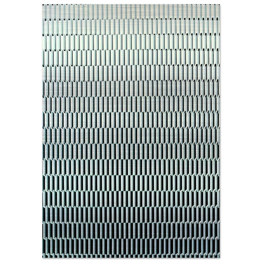 4 trames de tirets pivotées sur un côté - 1971 - Francois Morellet Brushed Aluminum Print - 70x100 cm / 28x40 inches | Francois Morellet Aluminum Print | Francois Morellet Prints