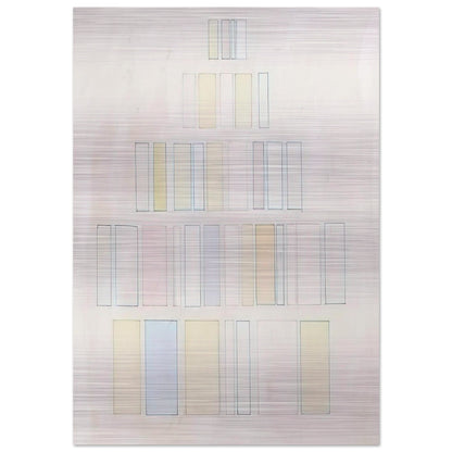 Red and Green with Pale Colors - 1966 - Robert Goodnough Brushed Aluminum Print - 70x100 cm / 28x40 inches | Robert Goodnough Aluminum Print | Robert Goodnough Prints