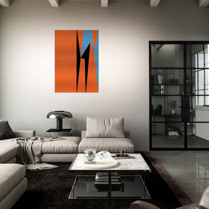 Dichotomic Organization - 1959 - Lorser Feitelson Brushed Aluminum Print - 70x100 cm / 28x40 inches | Lorser Feitelson Aluminum Print | Lorser Feitelson Prints
