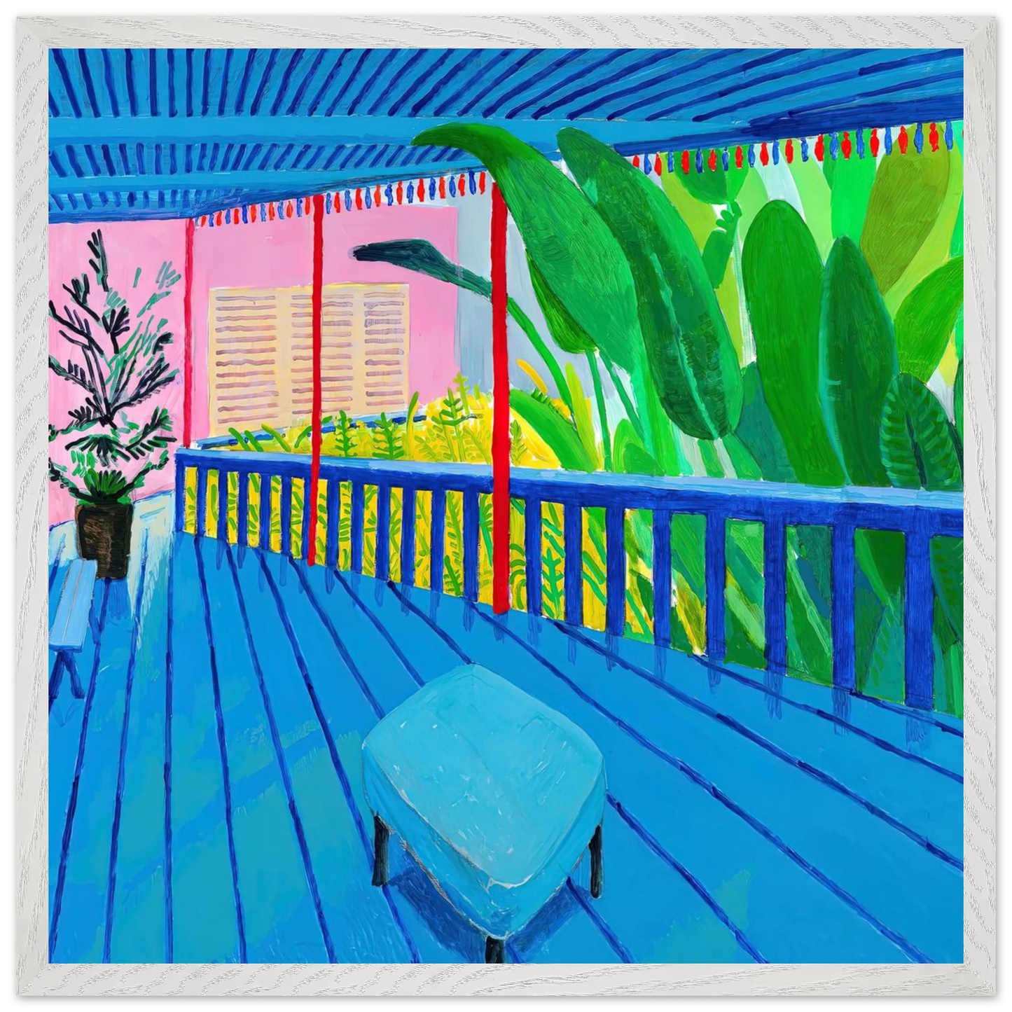 David Hockney - David Hockney Wall art - 70x100 cm / 28x40 inches - Premium Wooden Framed Poster With Fine Art Paper-canvas - Black frame