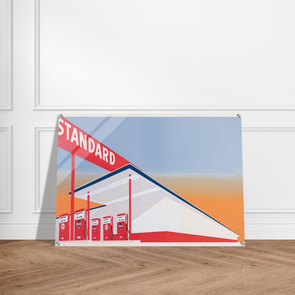 STANDARD STATION 1966 - Edward Ruscha Acrylic Print - 70x100 cm / 28x40″ inches