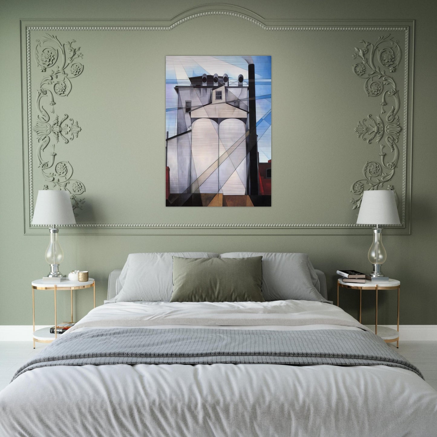 My Egypt - 1927 - Charles Demuth Brushed Aluminum Print - 70x100 cm / 28x40 inches | Charles Demuth Aluminum Print | Charles Demuth Prints