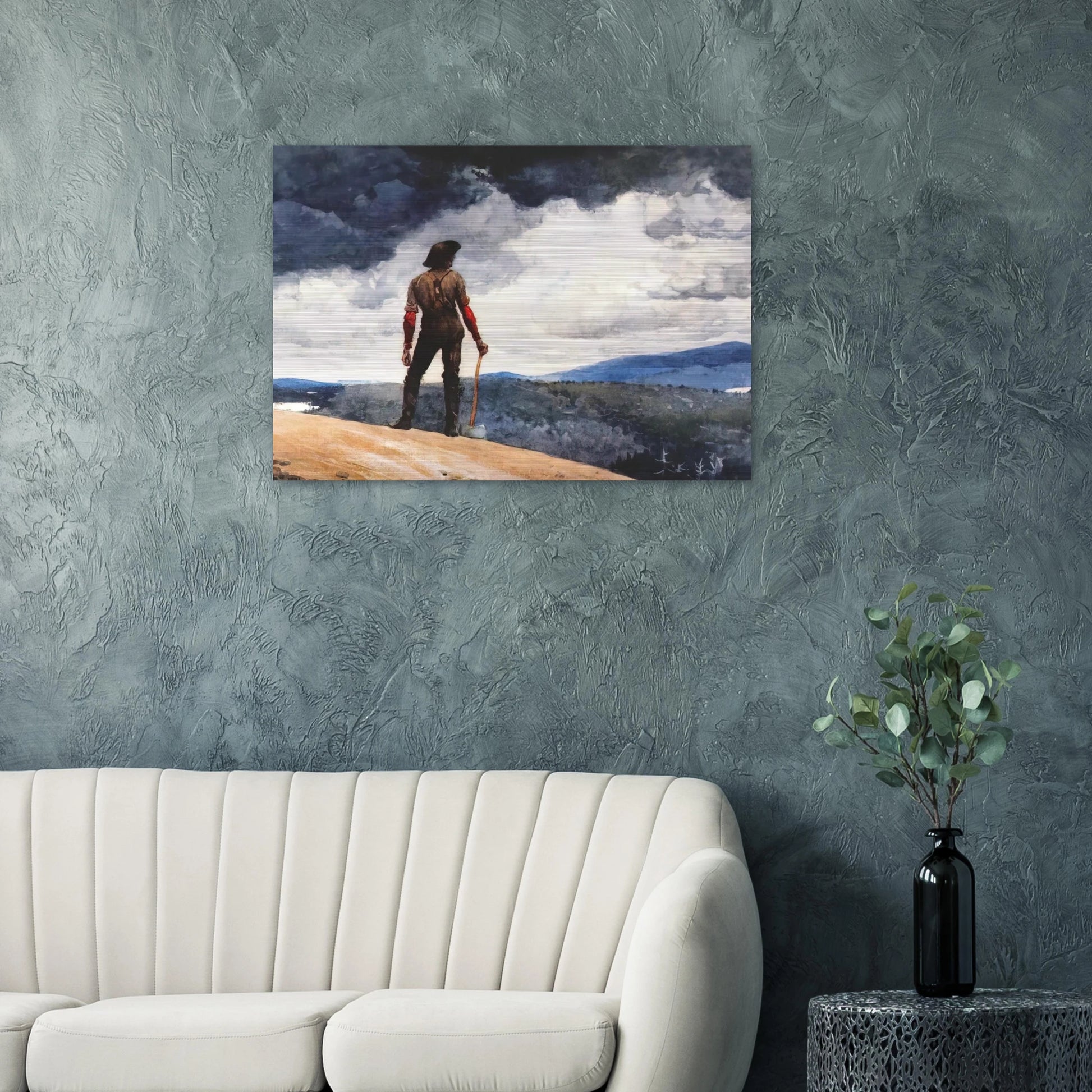 THE WOODCUTTER - Winslow Homer Brushed Aluminum Print - 70x100 cm / 28x40 inches | Winslow Homer Aluminum Print | Winslow Homer Prints