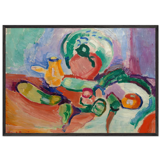 STILL LIFE WITH VEGETABLES 1905 - Henri Matisse 70x100 cm / 28x40 inches Framed Art Print – Black Wooden Frame