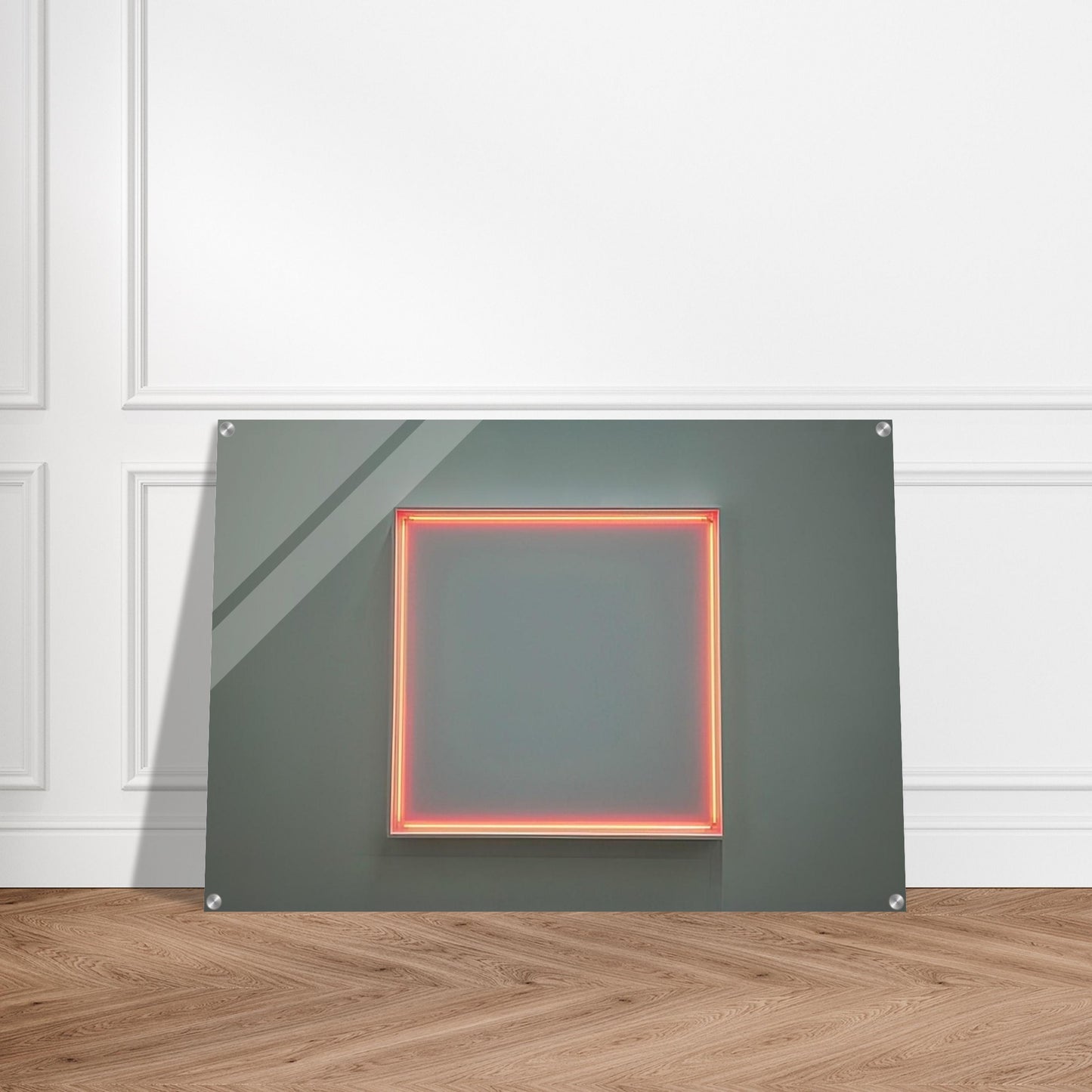 4 rythmes interférents en formant un carré - 1972 - Francois Morellet Acrylic Print - 70x100 cm / 28x40″ inches