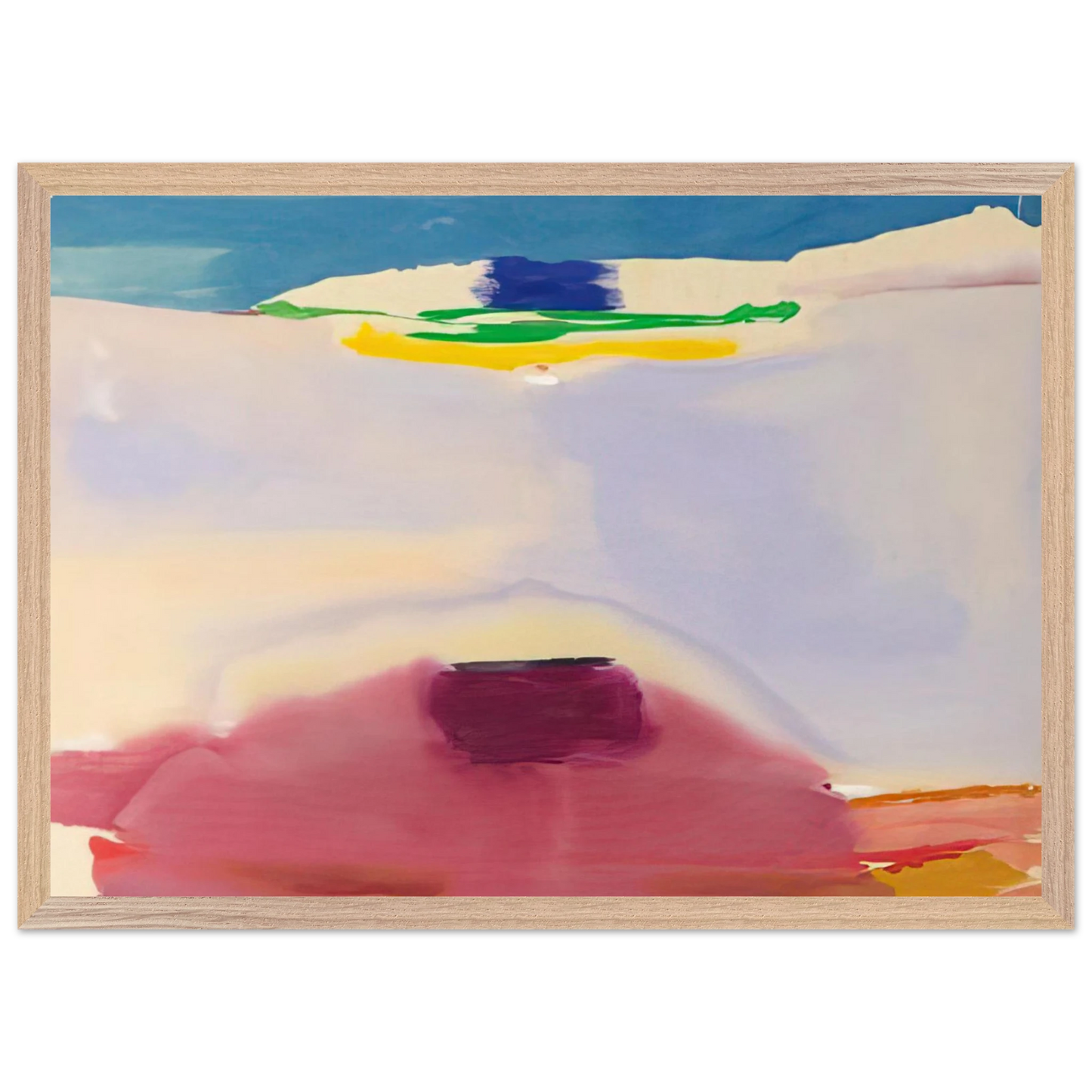 Helen Frankenthaler - Leveling - 1973 Wall art - A1 (59.4 x 84.1  cm) - Premium Wooden Framed Poster With Fine Art Paper-canvas - White frame