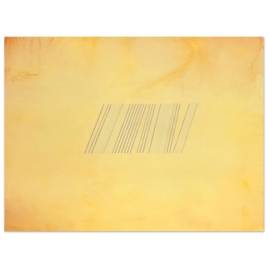 Ronnie Landfield - Blue Line Painting - 1969  75x100 cm / 30x40inches Fine Art Poster