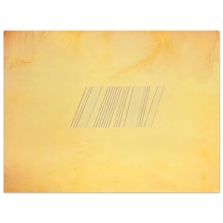 Ronnie Landfield - Blue Line Painting - 1969  75x100 cm / 30x40inches Fine Art Poster
