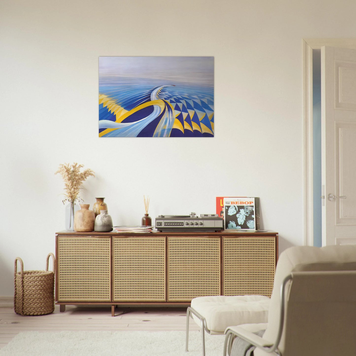 Speeding Motorboat - 1923 - Benedetta Cappa Brushed Aluminum Print - 70x100 cm / 28x40 inches | Benedetta Cappa Aluminum Print | Benedetta Cappa Prints